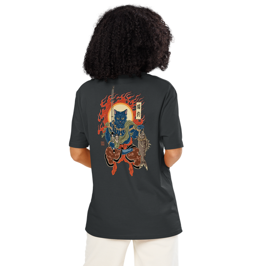 The Great Neko Fishing Organic T-shirt - Samurai Original