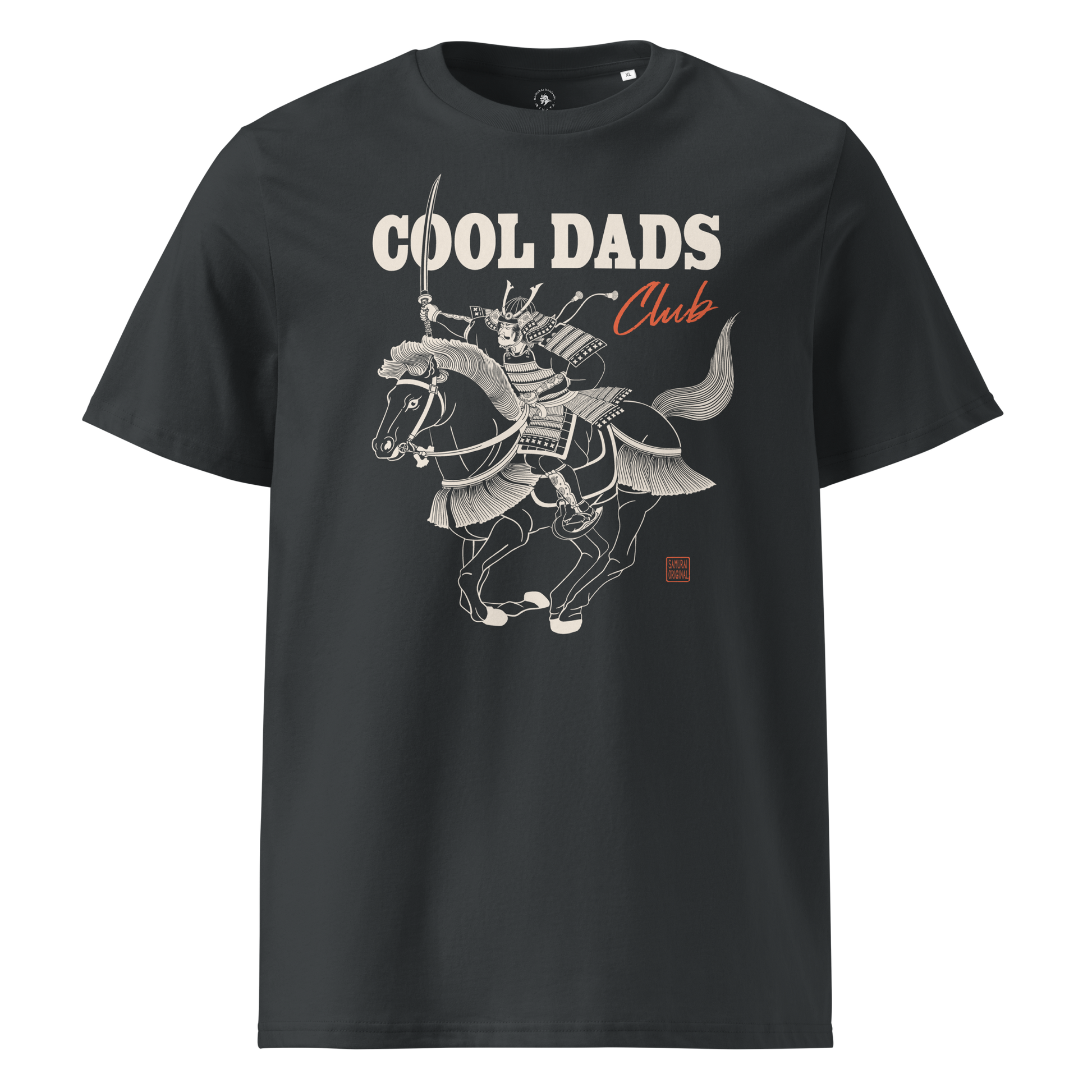 Cool Dads Club Samurai Edition Organic T-Shirt India Ink Grey - Samurai Original