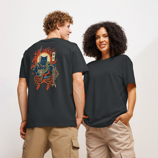 The Great Neko Fishing Organic T-shirt - Samurai Original