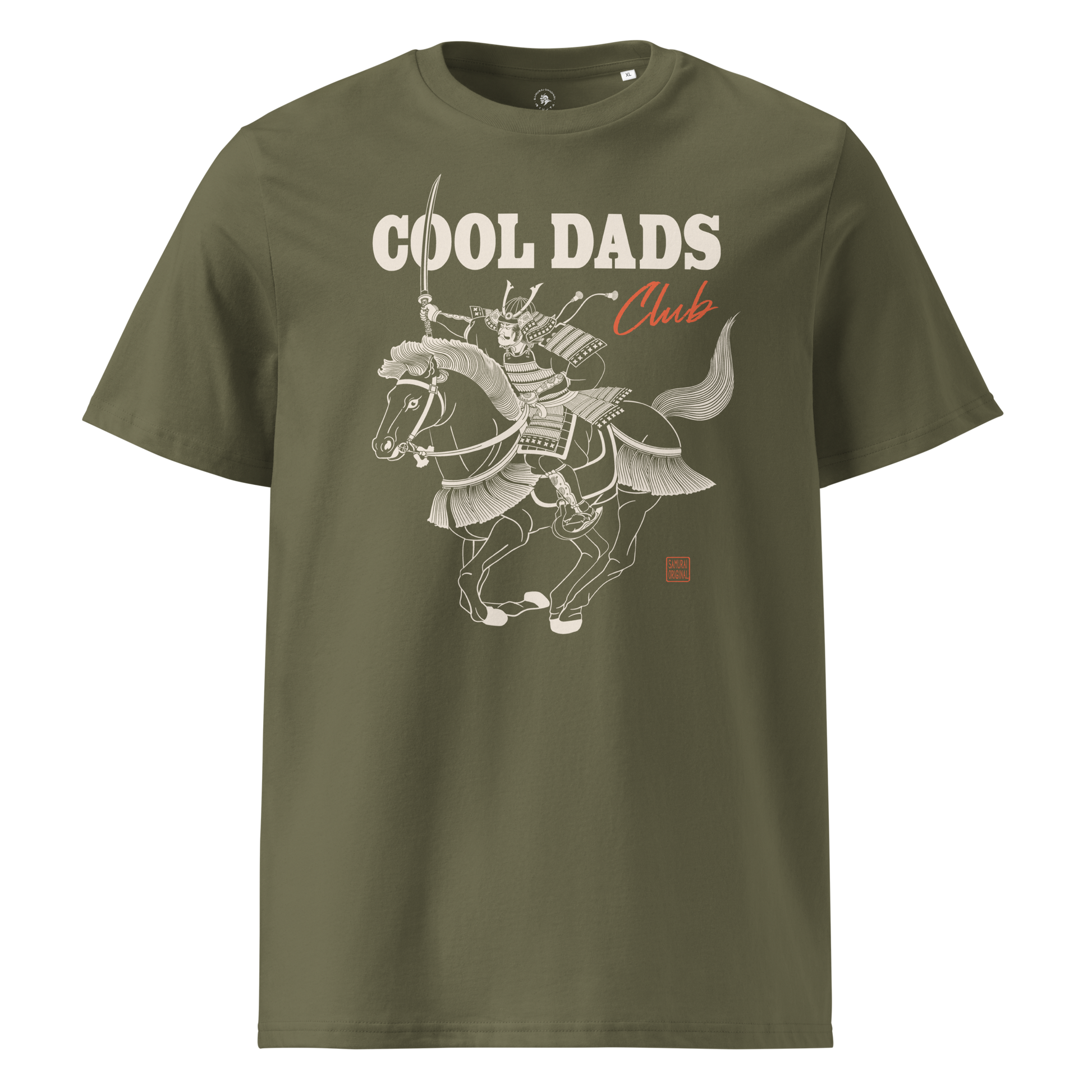 Cool Dads Club Samurai Edition Organic T-Shirt Khaki - Samurai Original