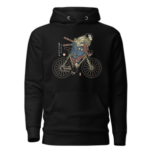 Samurai Bicycle Race Sport Ukiyo-e Unisex Hoodie - Samurai Original