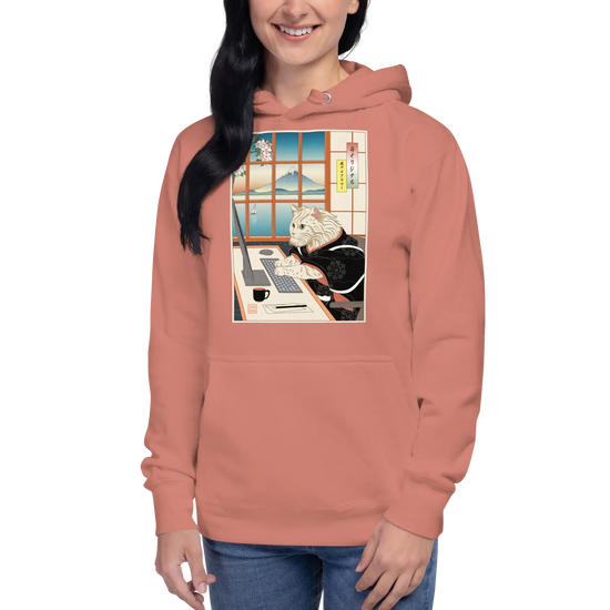 Cat Programmer Ukiyo-e Unisex Hoodie -