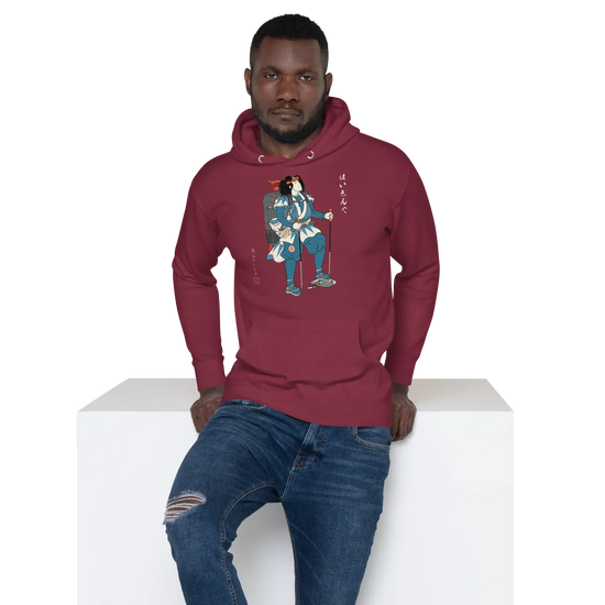 Samurai Hiking Japanese Ukiyo-e Unisex Hoodie -