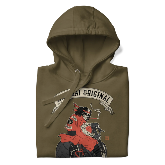 Samurai Choppers Biker Japanese Ukiyo-e Unisex Hoodie - Samurai Original
