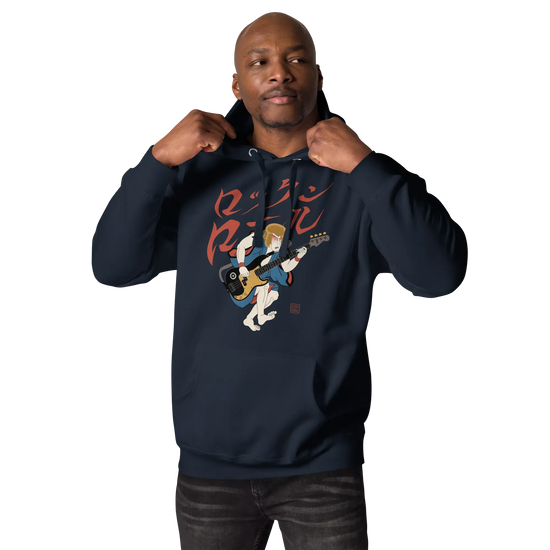 Bassist Samurai Japanese Ukiyo-e Unisex Hoodie 11 -