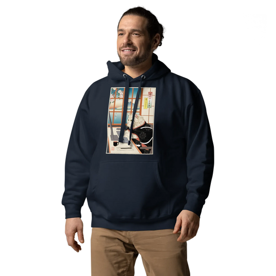 Cat Programmer Ukiyo-e Unisex Hoodie -