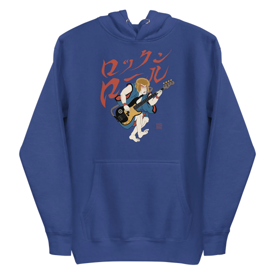 Bassist Samurai Japanese Ukiyo-e Unisex Hoodie 11 - Team Royal / S