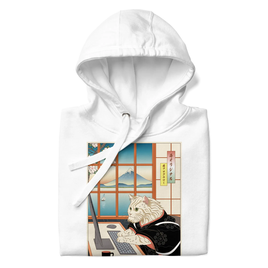 Cat Programmer Ukiyo-e Unisex Hoodie -