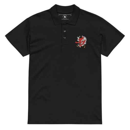 Tengu Japanese Ukiyo-e Premium pique polo shirt No.2