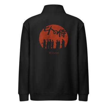 The Seven Samurai Japanese Art Premium 1/4 Zip Sweatshirt Black - Samurai Original