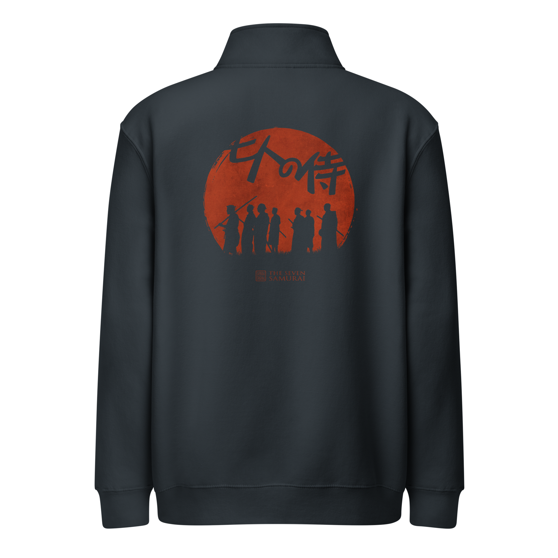 The Seven Samurai Japanese Art Premium 1/4 Zip Sweatshirt Navy - Samurai Original