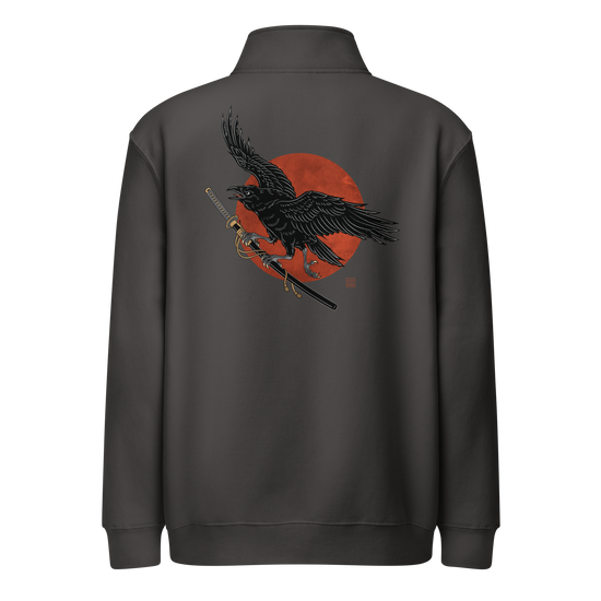Ronin Raven Premium 1/4 Zip Sweatshirt Smoke - Samurai Original