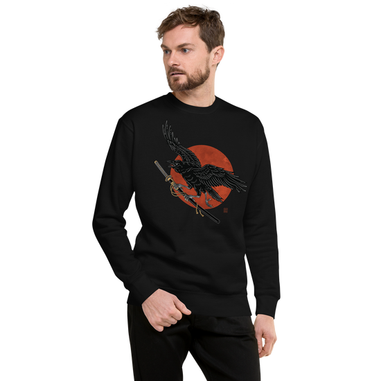 Ronin Raven Unisex Premium Sweatshirt - Samurai Original