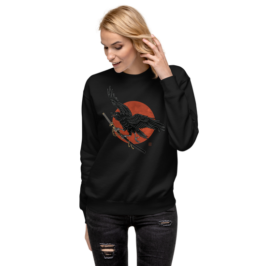 Ronin Raven Unisex Premium Sweatshirt - Samurai Original