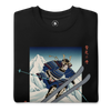 Samurai Skiing Ukiyo-e Unisex Premium Sweatshirt - Samurai Original