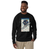 Samurai Skiing Ukiyo-e Unisex Premium Sweatshirt - Samurai Original