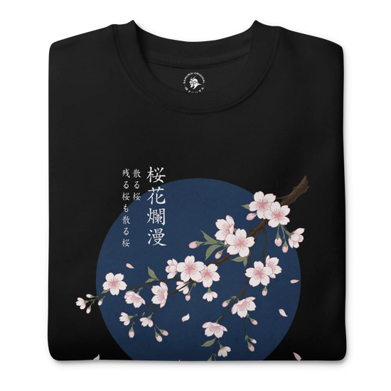 Sakura Blossom Ukiyo-e Unisex Premium Sweatshirt - Samurai Original