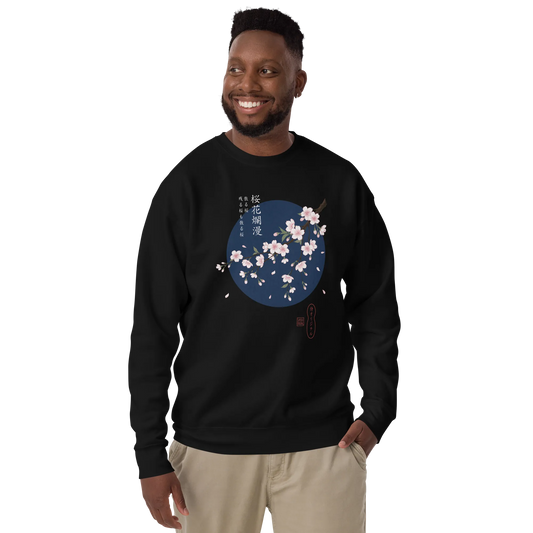 Sakura Blossom Ukiyo-e Unisex Premium Sweatshirt - Samurai Original
