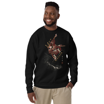 Samurai Snowboard Ukiyo-e Unisex Premium Sweatshirt