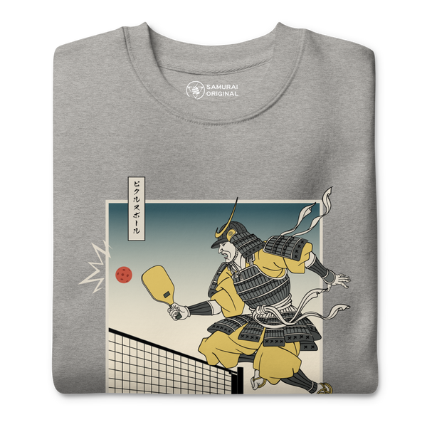 Samurai Pickleball Japanese Ukiyo-e Unisex Premium Sweatshirt 3