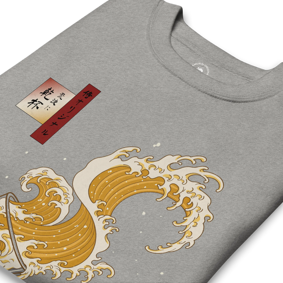 Beer Wave Ukiyo-e Unisex Premium Sweatshirt - Samurai Original