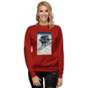 Samurai Skiing Ukiyo-e Unisex Premium Sweatshirt - Samurai Original