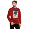 Samurai Skiing Ukiyo-e Unisex Premium Sweatshirt - Samurai Original