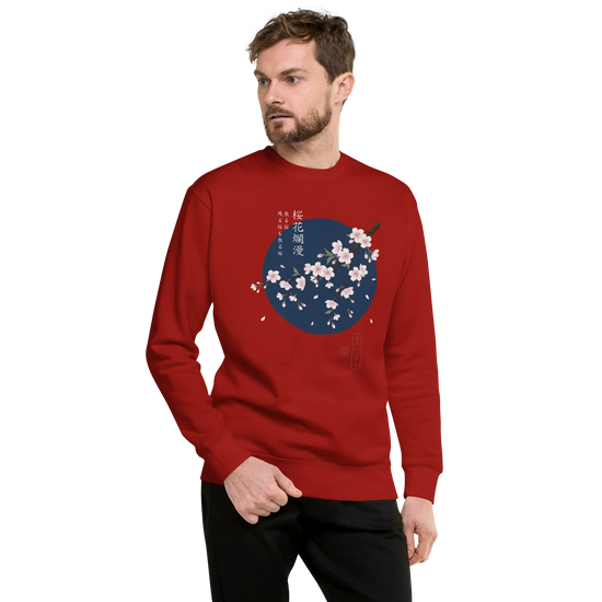 Sakura Blossom Ukiyo-e Unisex Premium Sweatshirt - Samurai Original
