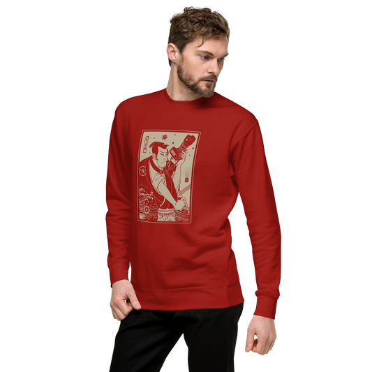 Photographer Samurai Focus Ukiyo-e Unisex Premium Sweatshirt - Samurai Original