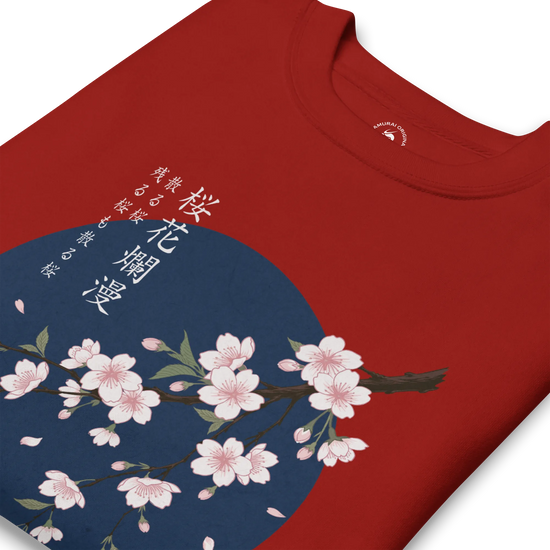 Sakura Blossom Ukiyo-e Unisex Premium Sweatshirt - Samurai Original