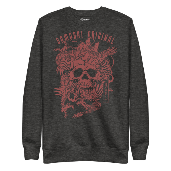 Dragon and Skull Japanese Ukiyo-e Unisex Premium Sweatshirt