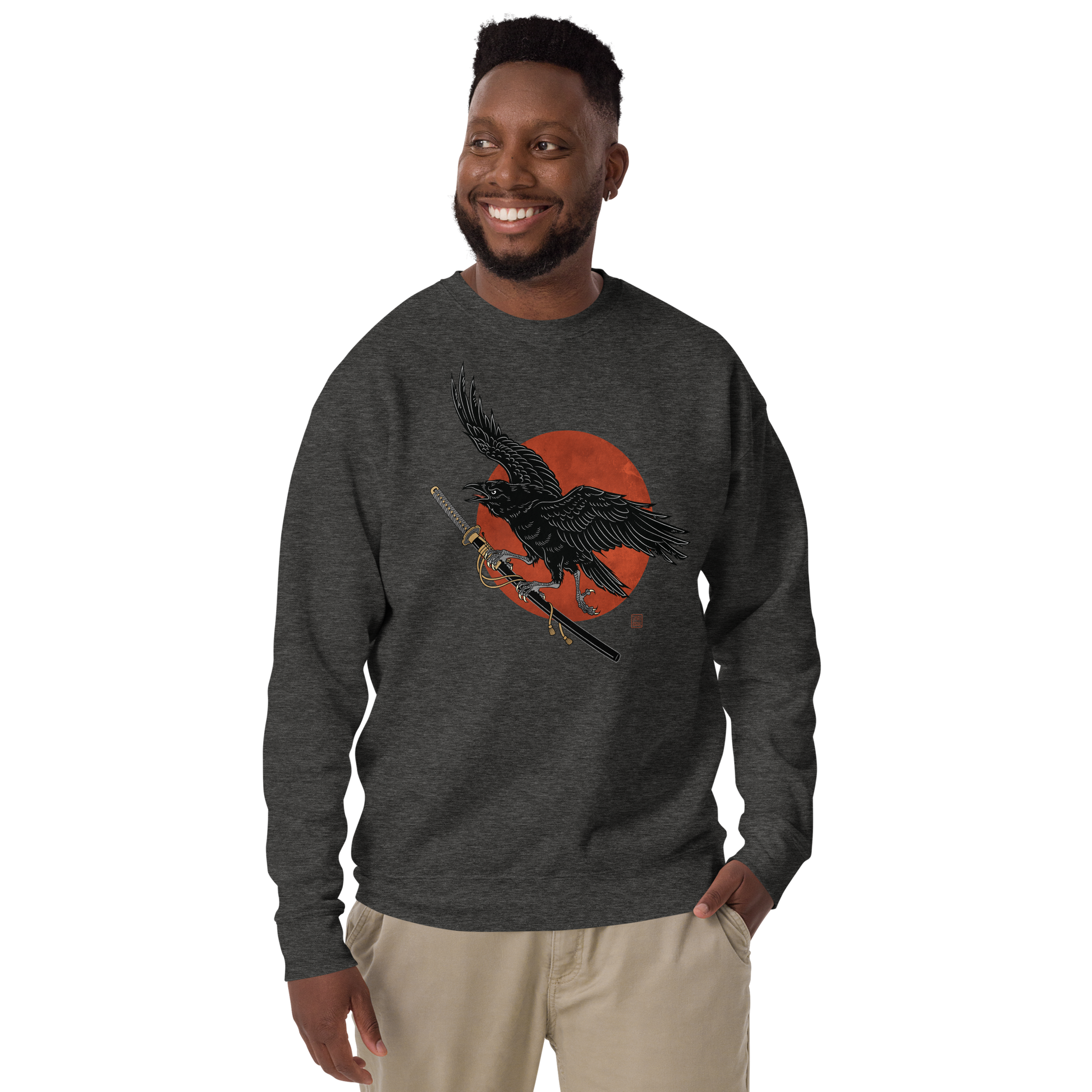 Ronin Raven Unisex Premium Sweatshirt - Samurai Original