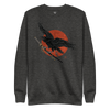 Ronin Raven Unisex Premium Sweatshirt Charcoal Heather - Samurai Original