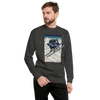Samurai Skiing Ukiyo-e Unisex Premium Sweatshirt - Samurai Original