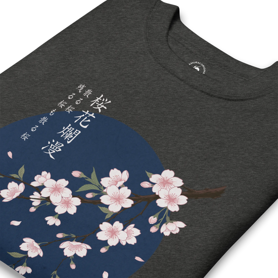 Sakura Blossom Ukiyo-e Unisex Premium Sweatshirt - Samurai Original