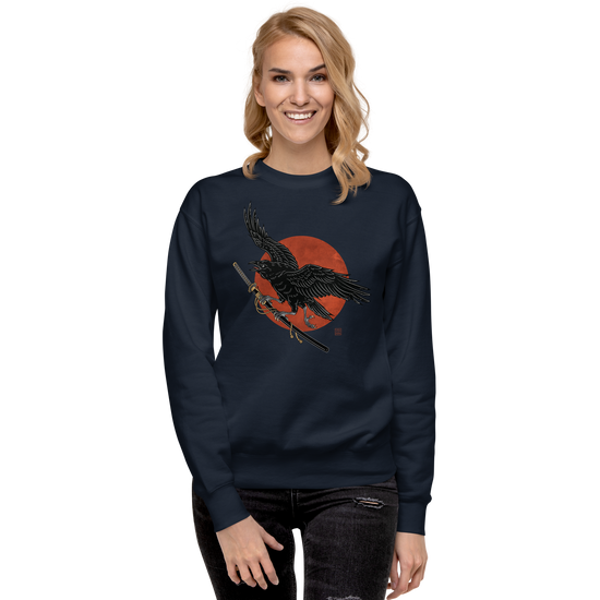 Ronin Raven Unisex Premium Sweatshirt - Samurai Original