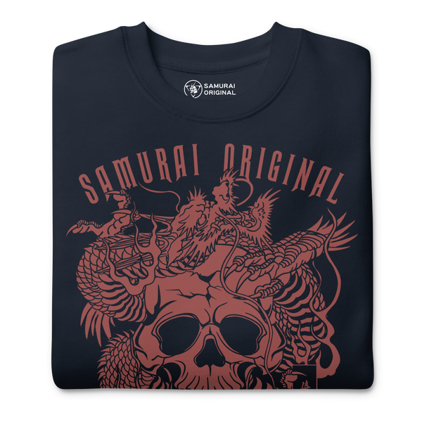 Dragon and Skull Japanese Ukiyo-e Unisex Premium Sweatshirt