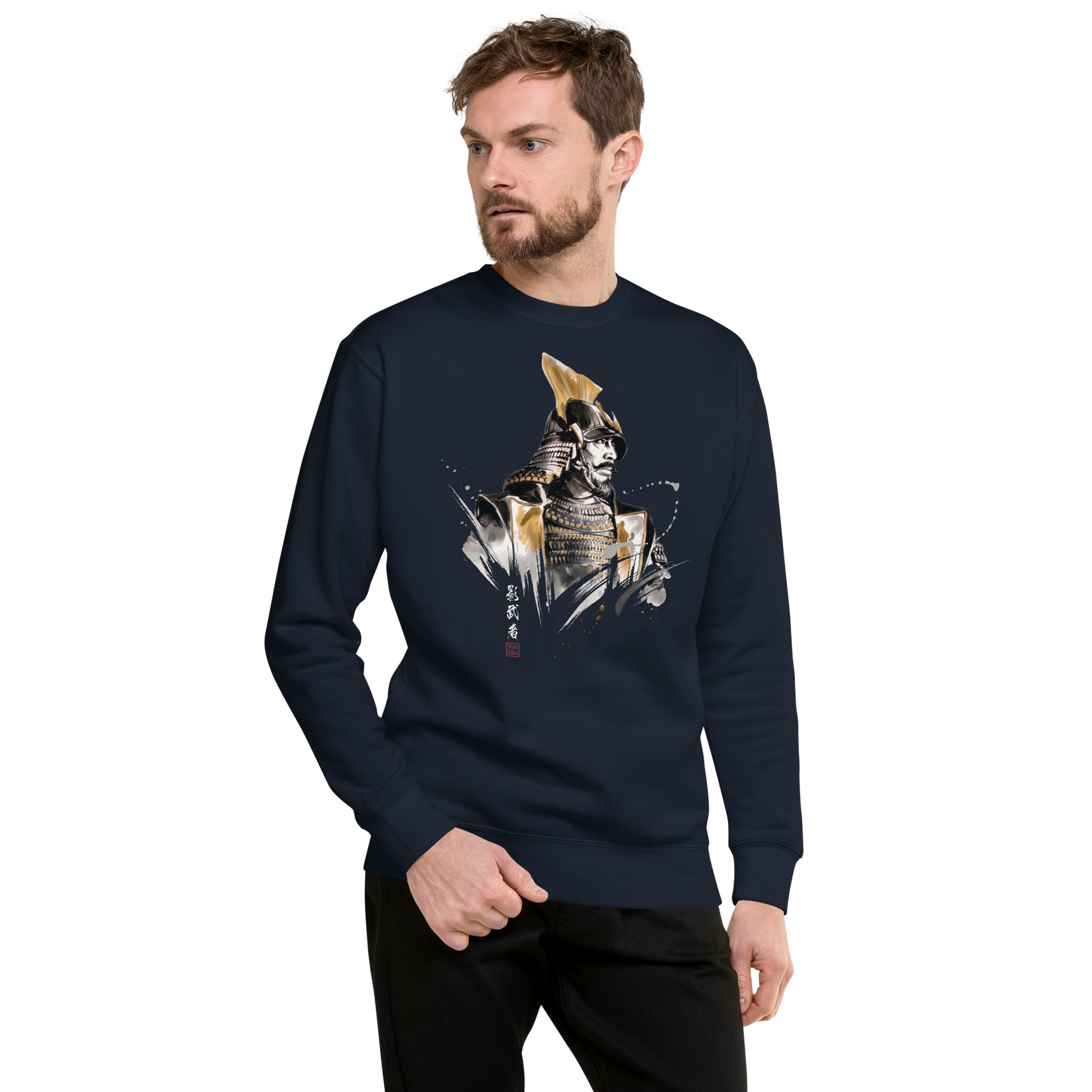 The Kagemusha Sumi-e Japanese Art Unisex Premium Sweatshirt - Samurai Original