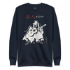 Ronin Guitar Blues Japanese Art Unisex Premium Sweatshirt Navy Blazer - Samurai Original