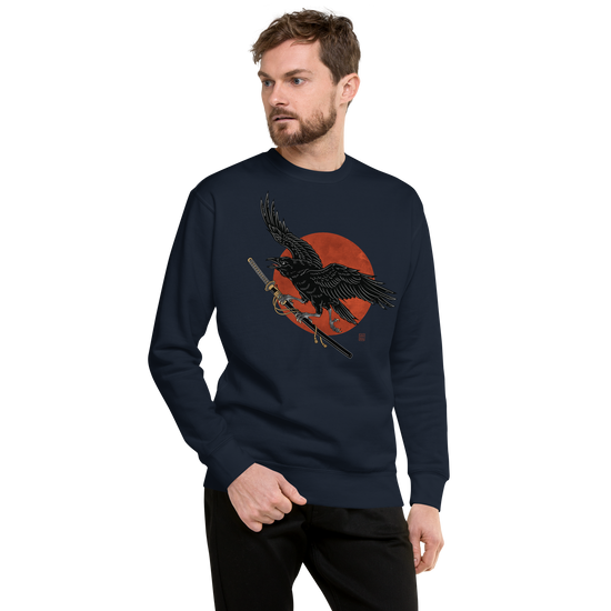 Ronin Raven Unisex Premium Sweatshirt - Samurai Original