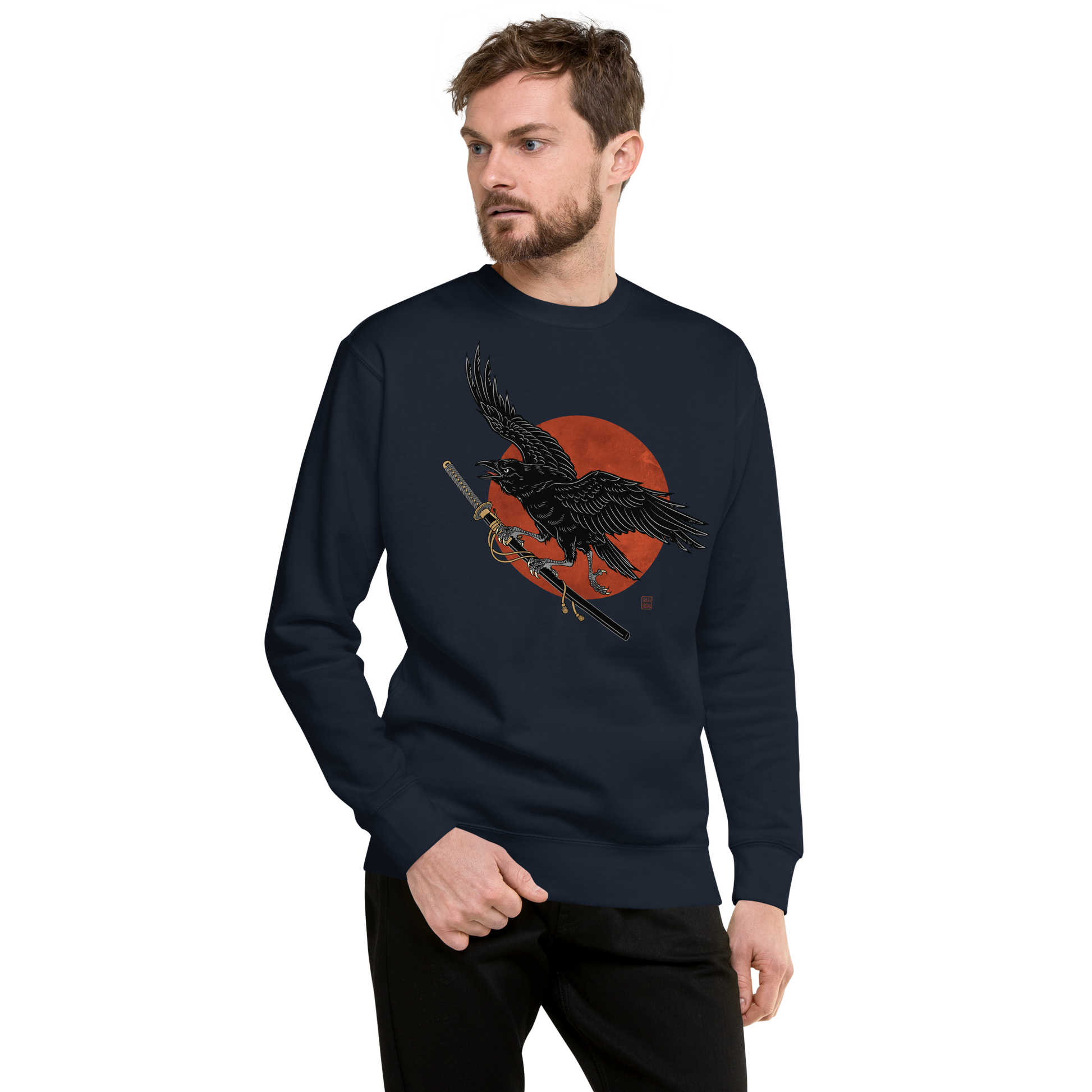 Ronin Raven Unisex Premium Sweatshirt - Samurai Original