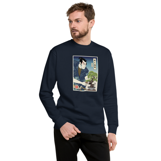 Samurai Bonsai Tree Master Ukiyo-e Unisex Premium Sweatshirt - Samurai Original
