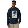 Samurai Skiing Ukiyo-e Unisex Premium Sweatshirt - Samurai Original
