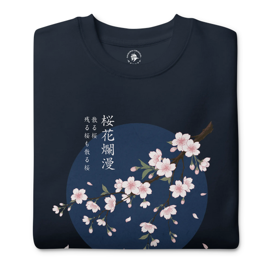 Sakura Blossom Ukiyo-e Unisex Premium Sweatshirt - Samurai Original