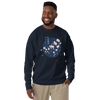 Sakura Blossom Ukiyo-e Unisex Premium Sweatshirt Navy Blazer - Samurai Original