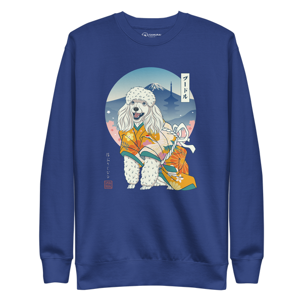 Poodle Dog Japanese Ukiyo-e Unisex Premium Sweatshirt