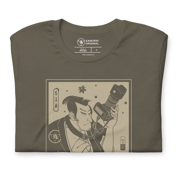 Samurai Photographer 3 Camera Ukiyo-e Unisex T-Shirt