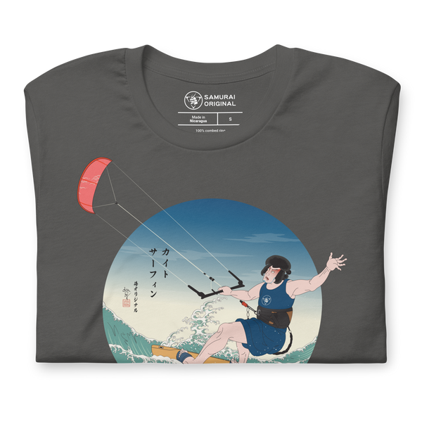 Samurai Kiteboarding Ukiyo-e Unisex T-shirt