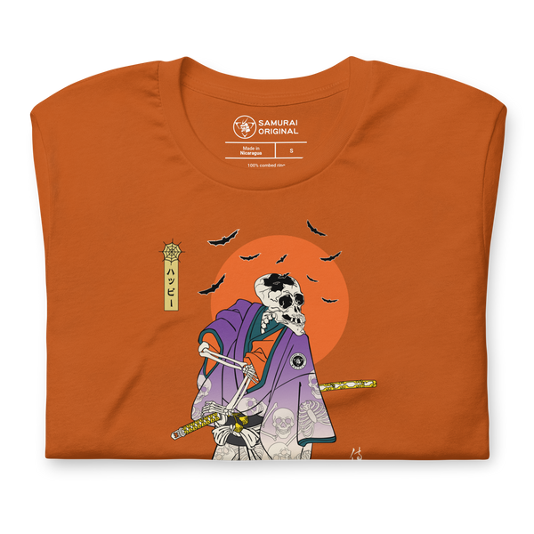 Halloween Samurai Skeleton Japanese Ukiyo-e Unisex T-shirt - Samurai Original