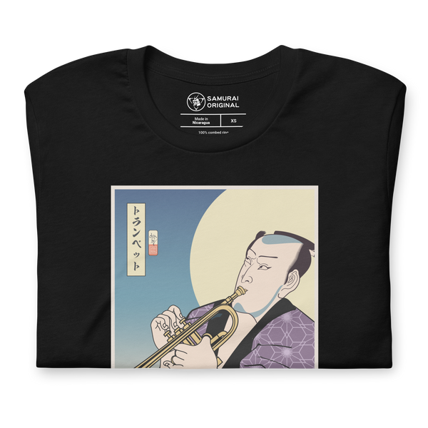 Samurai Trumpet Brass Instrument Ukiyo-e Unisex T-Shirt